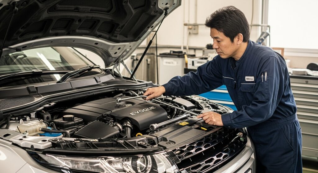 レンジローバー中古イヴォークメンテナン日本人整備士