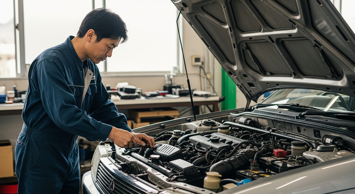 前期モデルの自動車に多い故障事例とその対策をまとめた画像