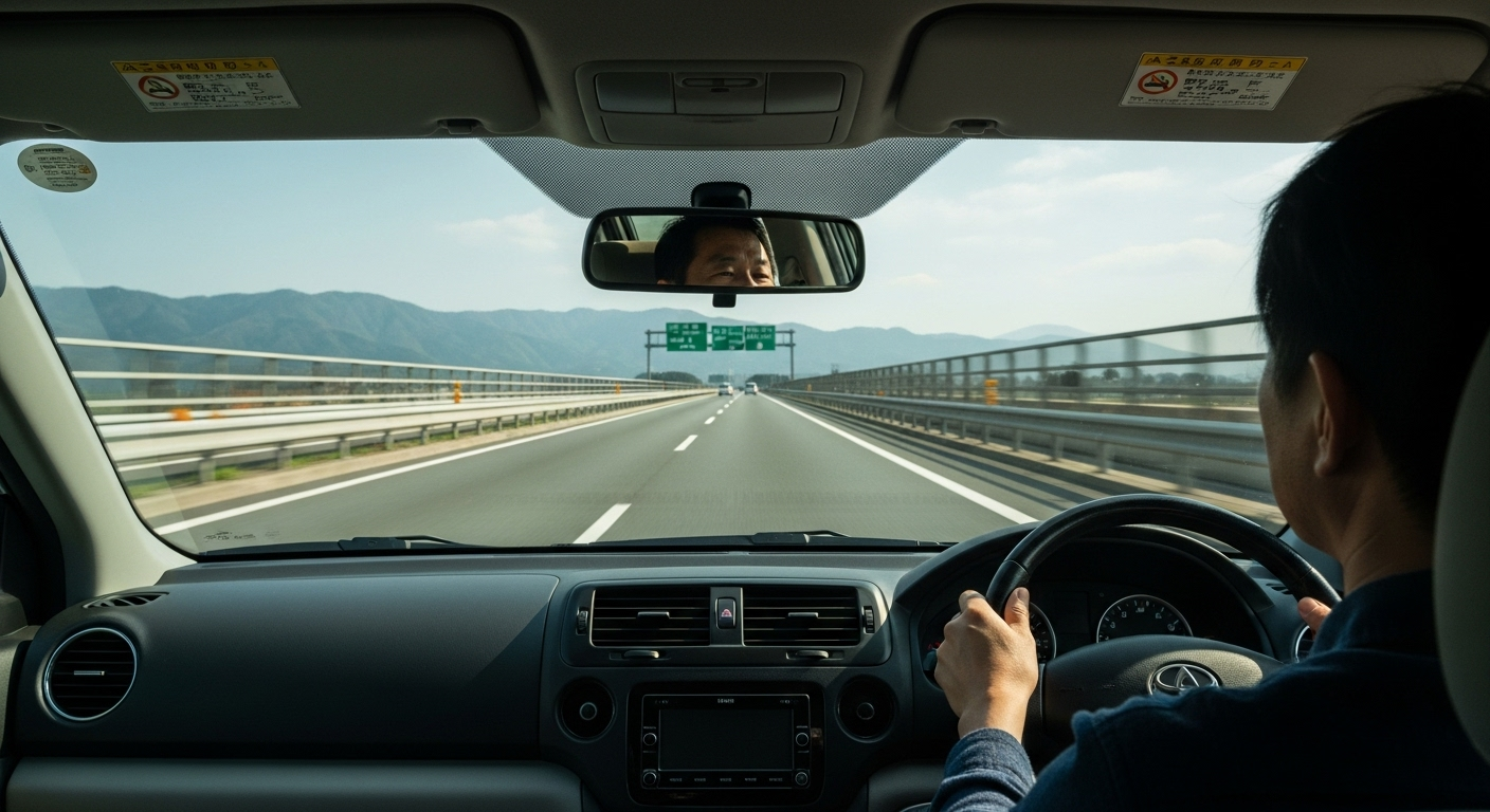 高速道路を長距離運転する車のイメージ