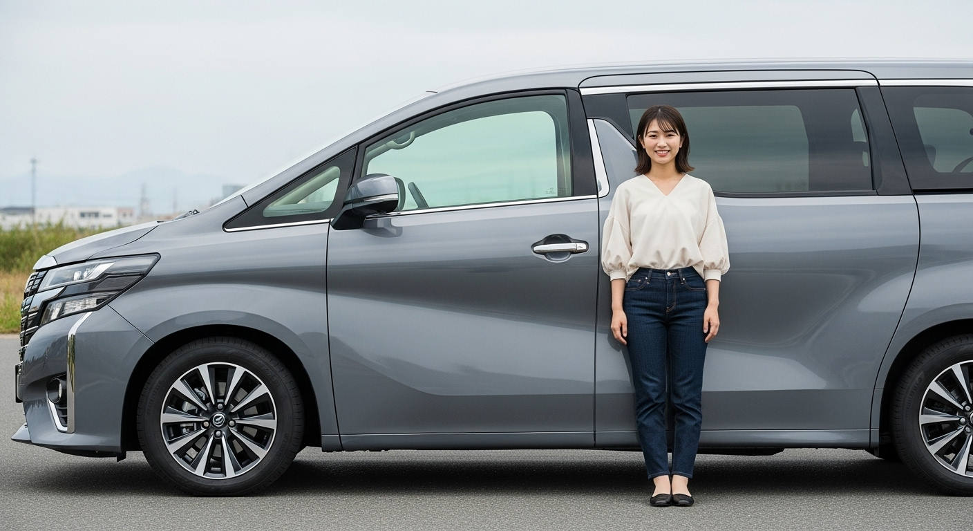 横から見た流麗なフォルムが美しいミニバンのサイドビュー