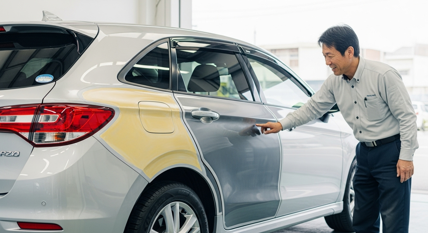 部分塗装で車を修理した際の費用と仕上がりのクオリティ