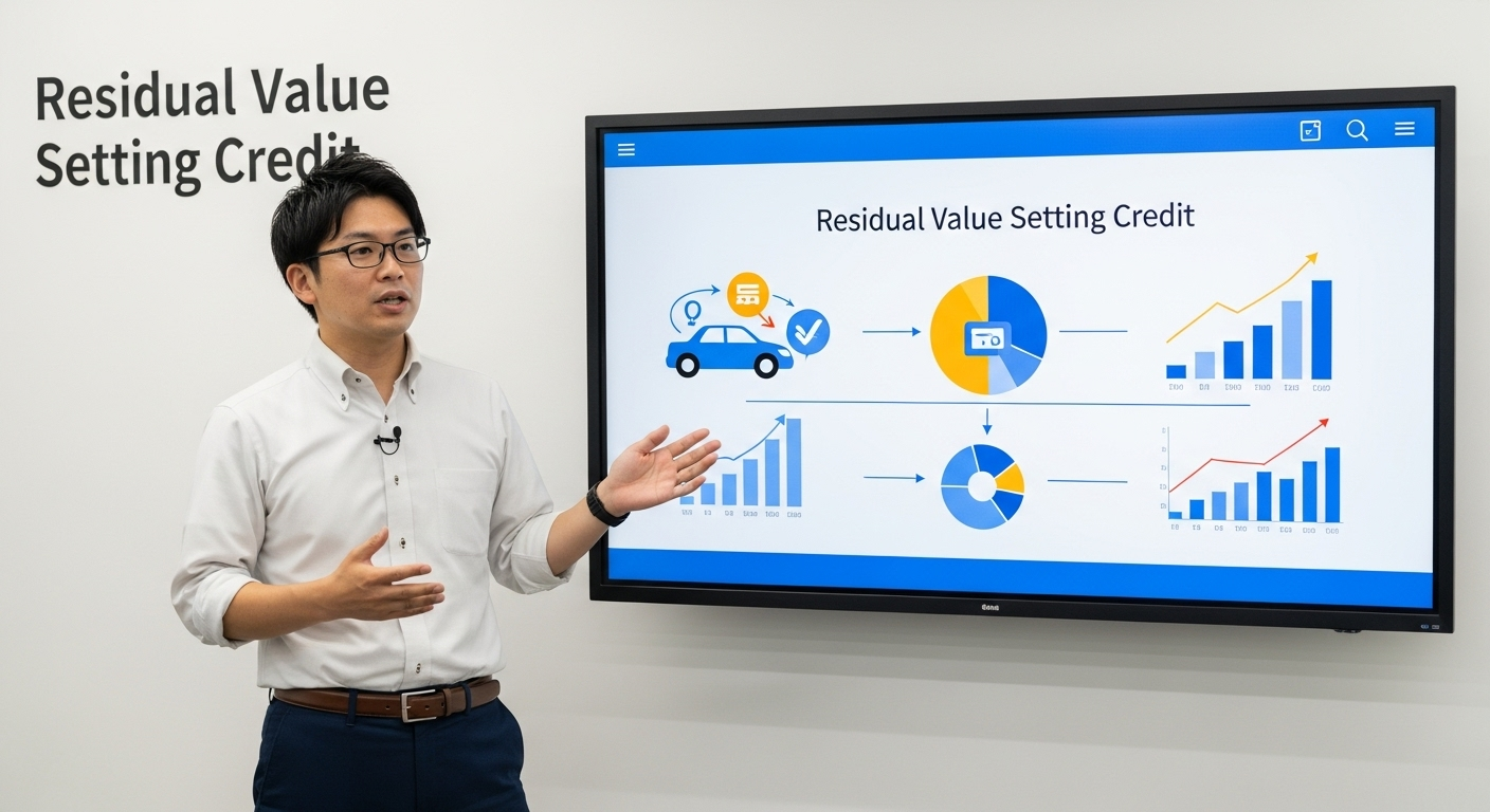残価設定クレジットの基本的な仕組みを解説する図