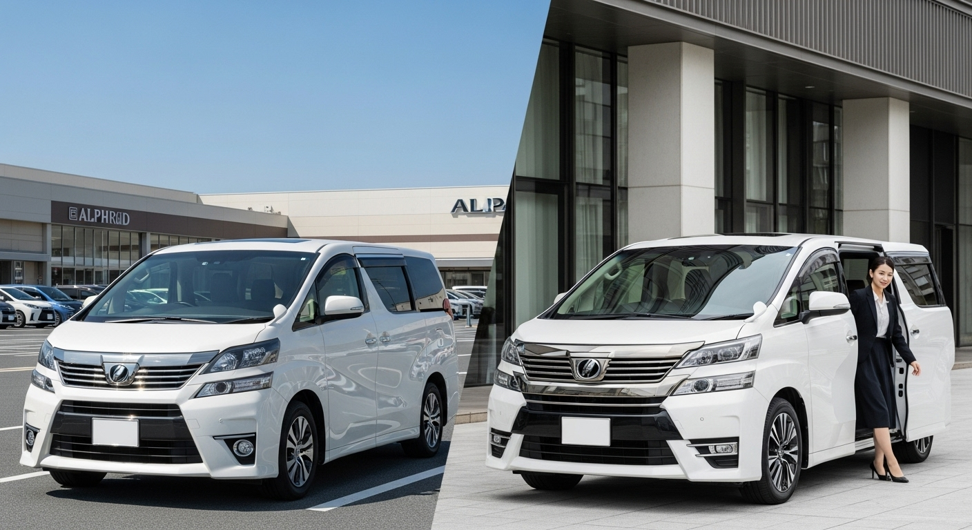 兄弟車アルファードとの人気や需要の格差とバランスを示すイメージ