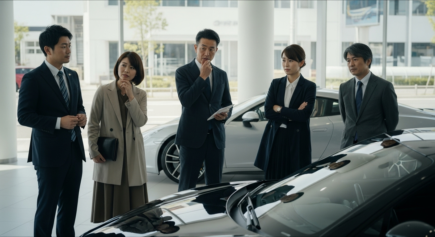 高額な車両価格が売れ行きに影響している様子のイメージ