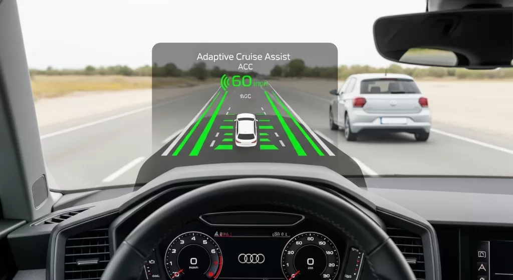 A1とポロのACC・レーンキープ作動イメージ