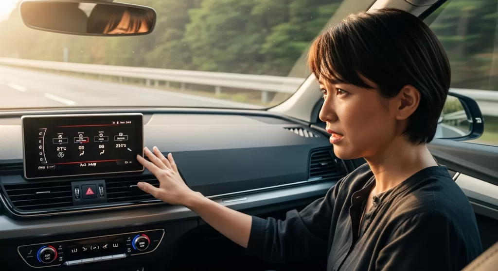 先進運転支援システムを使って高速道路を快適に走るアウディQ5